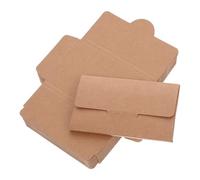 Pochettes Porte-cartes 50pcs en Papier Khaki, pour Cartes de Crédit | Pochette Carte Présent, Écritures Possibles, Usage Polyvalent, Lot de 50 Pièces