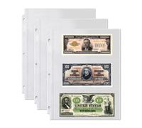 Pochettes pour billets de banque Dunwell Binder pour collectionneurs - (Lot de 50) Sans acide