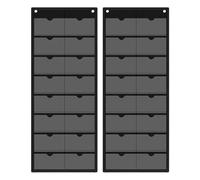 Pochettes pour cartes d'indexation - 72 x 29,5 cm - Protections pour porte-cartes flash à accès rapide | Ensemble d'organisateurs de rangement transparent en PVC Oxford à 16 fentes, pour l'école, le b