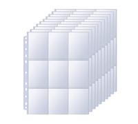 Pochettes pour Cartes, Transparent Anti-lumière Bleue Pochettes Vierges Pokemon Trading Card Sleeves de 30 Feuilles pour Cartes de Jeu Coupons