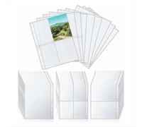 Pochettes pour classeur A5, 30 pochettes perforées à 6 trous pour classeur à 6 anneaux, inserts en PVC imperméable