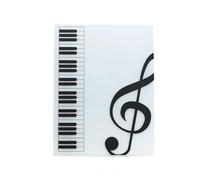 Pochettes Pour Partitions 2 pièces 40 pages format A4 support de partitions dossier stockage idéal for pratiquer le piano, violon et jouer des instruments Pour Partitions Musicales(WHITE)