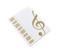 Pochettes Pour Partitions 40 Pages A4 multicouche partition de musique dossier pratique Piano feuilles papier organisateur stockage documents Pour Partitions Musicales(White-Gold)