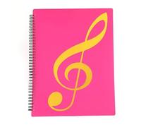Pochettes Pour Partitions A4 classeur de musique partition dossier à spirale documents 40 Pages for femmes hommes étudiant école bureau maison Pour Partitions Musicales(Dark pink)
