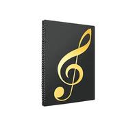 Pochettes Pour Partitions Dossier de partition musique A4, porte-papier for feuille, dossier for Piano paysage Pour Partitions Musicales(Black Gold-20sheets)