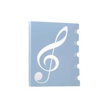 Pochettes Pour Partitions Dossier de partition Piano multicouche 20/30Pages, dossier bobine musique, papier pratique, organisateur stockage documents A4 Pour Partitions Musicales(Light blue 20pages)