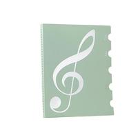 Pochettes Pour Partitions Dossier de partition Piano multicouche 20/30Pages, dossier bobine musique, papier pratique, organisateur stockage documents A4 Pour Partitions Musicales(Green 30pages)