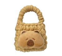 Pochettes pratiques en tricot pour pièces de monnaie en forme d'animal à fourrure, étui pour écouteurs, sac de rangement en peluche pour voyage ou école, support en fibre de polyester, 07Style