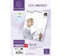 Exacompta Protège-documents A5 2 faces transparent – Lot de 10