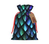 Pochettes réutilisables avec cordon de serrage 3D - Motif écailles de dragon magique