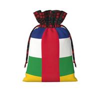 Pochettes réutilisables avec cordon de serrage et motif drapeau de l'Afrique centrale pour anniversaire, fête de mariage