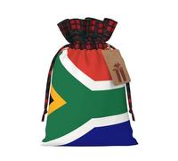 Pochettes réutilisables avec cordon de serrage et motif drapeau de l'Afrique du Sud