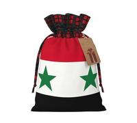 Pochettes réutilisables avec cordon de serrage Motif drapeau de la République arabe syrienne