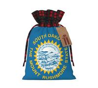 Pochettes réutilisables avec cordon de serrage Motif drapeau du Dakota du Sud