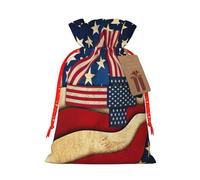 Pochettes réutilisables et écologiques avec cordon de serrage Motif drapeau patriotique 4 juillet