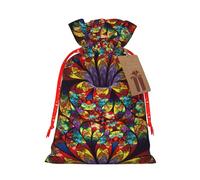 Pochettes réutilisables et écologiques avec cordon de serrage pour vitraux Motif fleurs