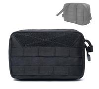 Pochettes Tactiques Molle, Grande Pochette À Outils Utilitaires D'administration, Pochette De Ceinture for Accessoires Polyvalents, 8 "x 5" X 2.5"(Black)