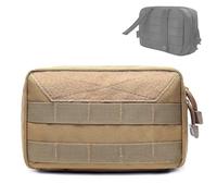 Pochettes Tactiques Molle, Grande Pochette À Outils Utilitaires D'administration, Pochette De Ceinture for Accessoires Polyvalents, 8 "x 5" X 2.5"(Khaki)