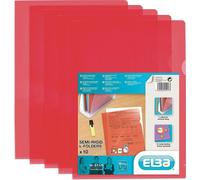 Pochettes transparentes ELBA M Star en PVC rigide 0,15 mm rouge 10 pochettes