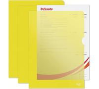 Pochettes transparentes Esselte Standard DIN A4 PP jaune 0,12 mm 100 pochettes
