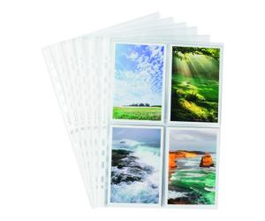 Pochettes transparentes perforées pour photos 10 x 15 cm Oxford 24 x 31 cm - Sachet de 10