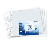 Pochettes transparentes pour classeur - WAYTEX - A3 - 75 microns - Ouverture en haut - Lot de 10