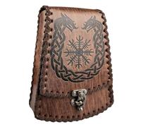 Pochettes vintage en relief pour homme, porte-monnaie, accessoire de costume médiéval, b