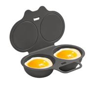Pocheuse à Oeufs Micro-ondes 2 Cavités Microwavable Rapide Facile Bouillir