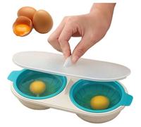 Pocheuse à Oeufs Micro-ondes - [KeJi®] - Cuiseur 2 Tasses - Noir - Pratique et Rapide