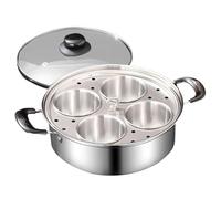 Pocheuse à œufs, 4 tasses en acier inoxydable, antiadhésive, résistante à la rouille, pour petit déjeuner, brunch (1 pièce)