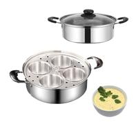 Pocheuse à œufs pochés en acier inoxydable pour 4 tasses - Antiadhésive - Pour la cuisine