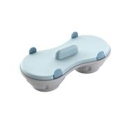Pocheuse à œufs pour micro-ondes, chaudière à œufs à 2 cavités, double coquetiers, fabricant d'œufs pochés, cuiseur à vapeur, cuisine, gadgets de cuisine(Bleu)