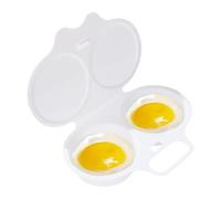 Pocheuse à œufs pour micro-ondes - Cuiseur à vapeur d'œufs pochés,Le braconnier rond d'oeufs de capacité de 2 oeufs coupe le cuiseur à oeufs poché pour les nouilles bouillies