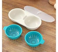 Pocheuses à œufs pour micro-ondes, moule à œufs, chaudière à œufs, pocheuse à œufs, couvercles antiadhésifs, cuisson de qualité alimentaire, double tasse en polypropylène, cuiseur à œufs.