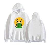 pochikiki- Sweat à Capuche Humoristique avec émoticône Jaune et Motif Graphique hilarant pour Femmes