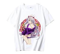 pochikiki- T-Shirt à Manches Courtes imprimé Ravel Blanc Anime Devil's High School Rias Gremory DXD Akeno Himejima