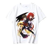 pochikiki- T-Shirt à Manches Courtes imprimé Ravel Blanc Anime Devil's High School Rias Gremory DXD Akeno Himejima