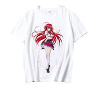 pochikiki- T-Shirt à Manches Courtes imprimé Ravel Blanc Anime Devil's High School Rias Gremory DXD Akeno Himejima