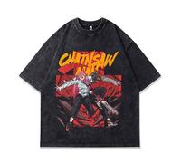 pochikiki- T-Shirt Chainsaw Anime Man T-Shirt décontracté en Coton Anime Anime Merch