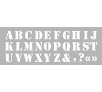 Pochoir 15 X 40 Cm Alphabet N°1