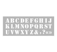 Pochoir 15 x 40 cm alphabet n°1 - graine créative G