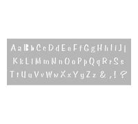 Pochoir 15 X 40 Cm Alphabet N°2