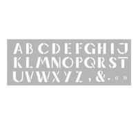 Pochoir 15 x 40 cm alphabet n°4 - graine créative G