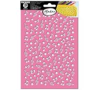 Pochoir 3D en silicone et adhésif repositionnable - Notes de musique - 21 x 14,8 cm Rose G