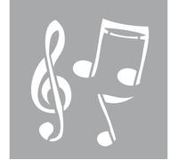 Pochoir 8 x 8 cm Musique