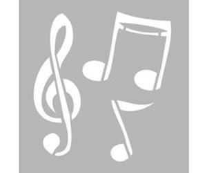 Pochoir 8 x 8 cm - Musique - DTM G