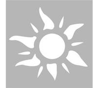 Pochoir 8 x 8 cm soleil - graine créative G