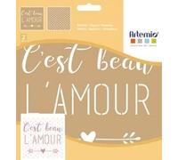 Pochoir 8"X8" Kraft C'Est Beau l'Amour