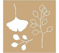 Pochoir 8"X8" Kraft Ginkgo Biloba