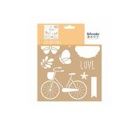 Pochoir 8'x8' On my way vélo